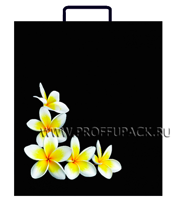 Пластиковый пакет "Цветы", 26х23х10 см.